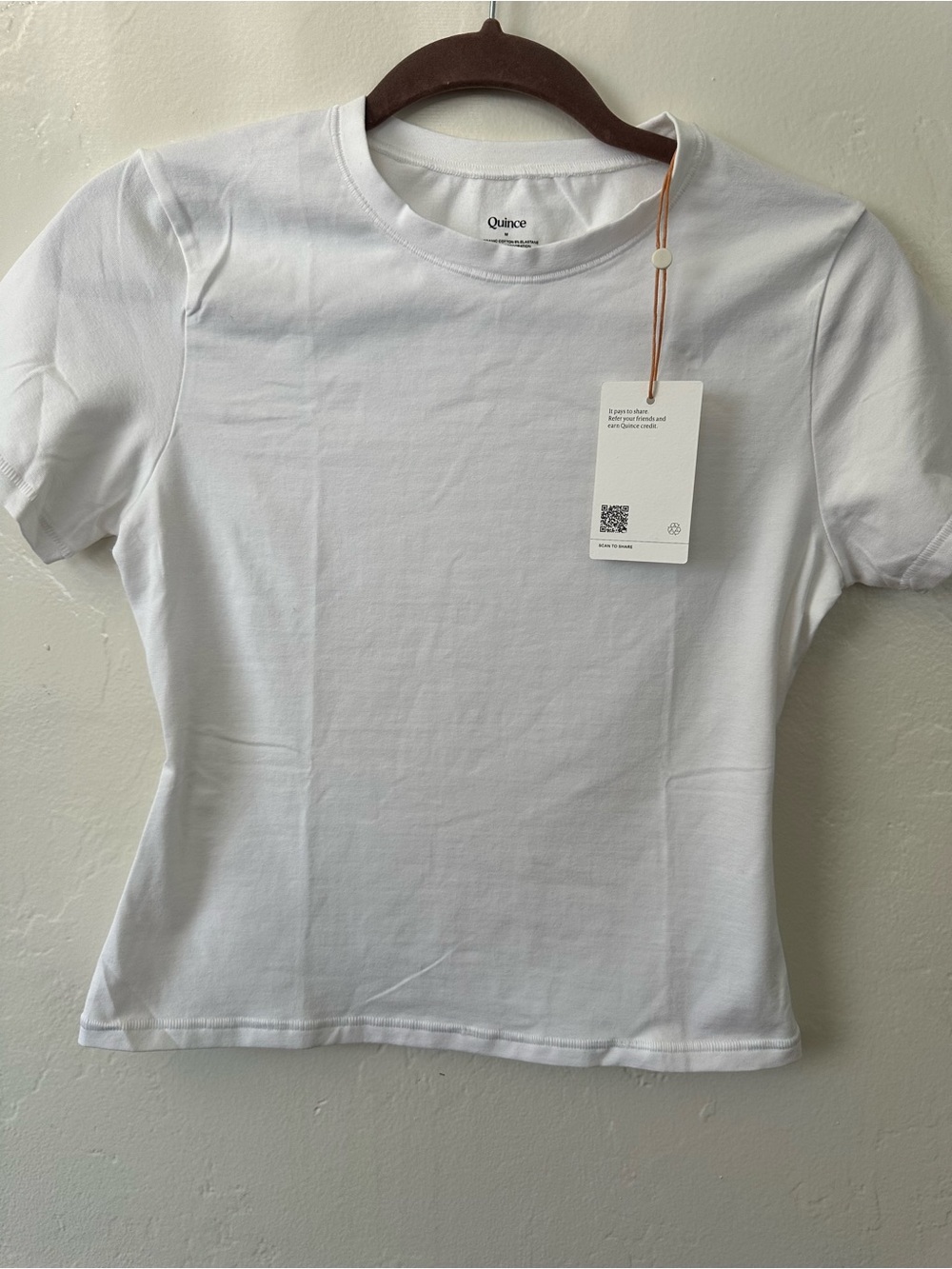 NWT Quince White Organic Cotton Baby Tee Crew M Clean Girl